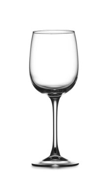 Beyaz arkaplanda boş bardak