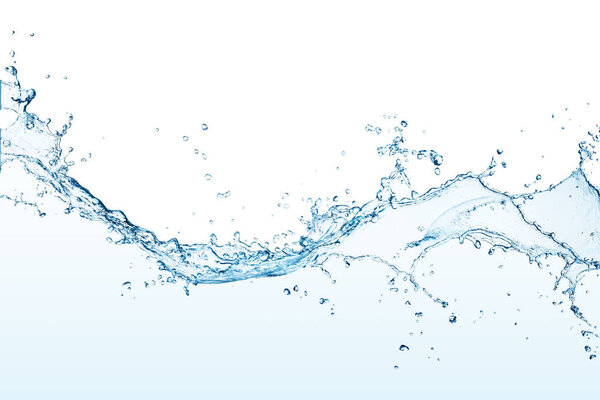 Salpicadura Agua Sobre Fondo Blanco — Foto de Stock