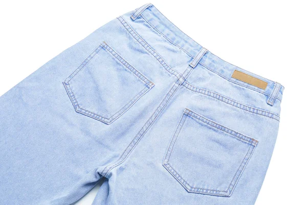 Modern Stylish Jeans White Background — Stock Photo, Image