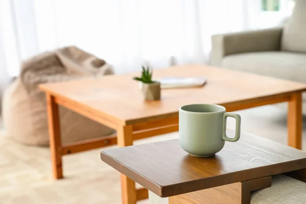 Cup Tea Armrest Table Room — Stock Photo, Image