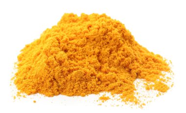 Beyaz arkaplanda Aromatik zerdeçal