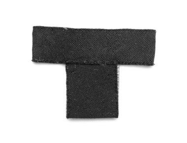 Beyaz arkaplanda kıyafet etiketi