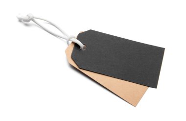 Beyaz arkaplanda boş kağıt etiketleri