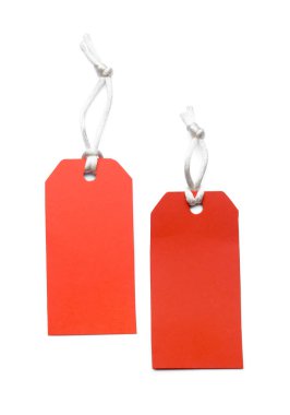 Beyaz arkaplanda boş kağıt etiketleri