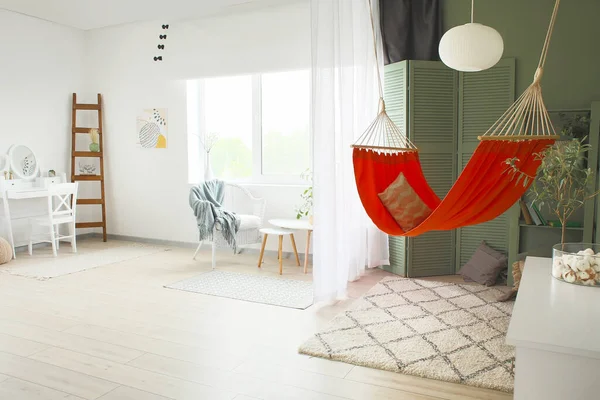 Interior Living Room Stylish Hammock — Stock Photo, Image