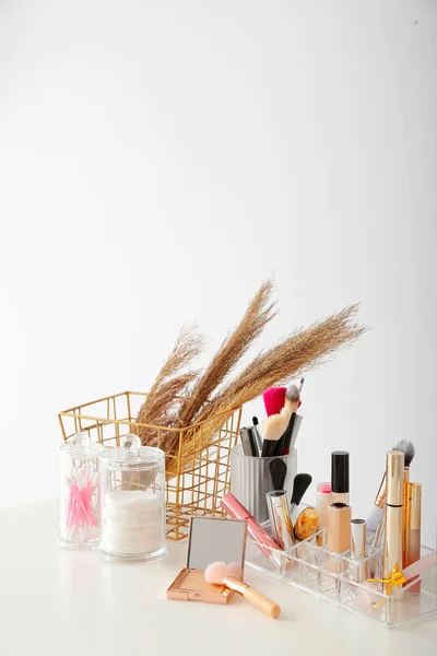 Set Decorative Cosmetics Dressing Table — Stock Photo, Image