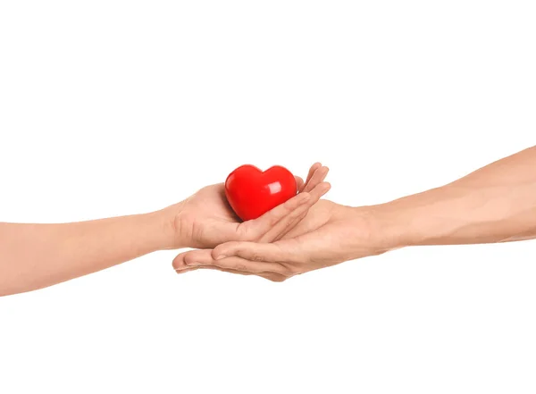 Hands Family Heart White Background — Stock Photo, Image