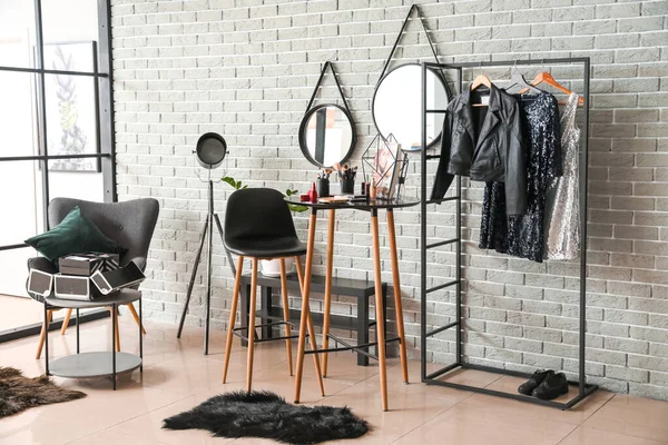 Stylish Interior Modern Dressing Room — Stock Photo, Image