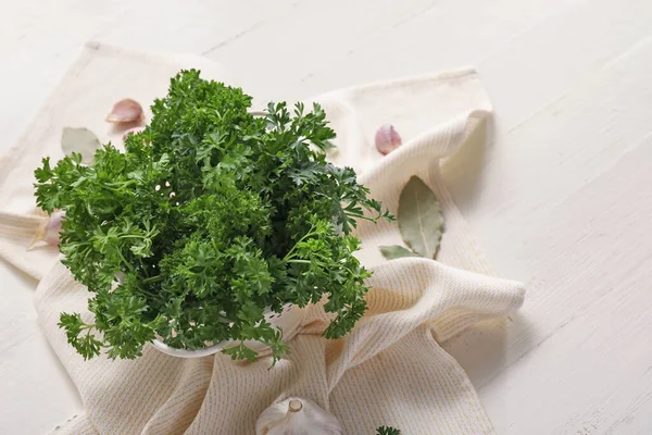 Fresh Parsley Spices Light Background — Stock Photo, Image