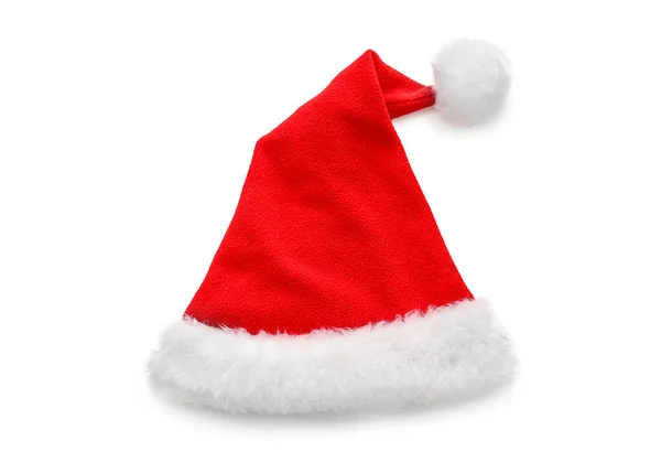 Sombrero Santa Claus Aislado Blanco — Foto de Stock