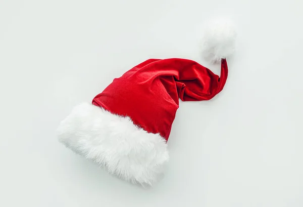 Καπέλο Santa Claus Λευκό Φόντο — Φωτογραφία Αρχείου