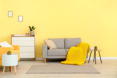 Modern stil oturma odasının içi