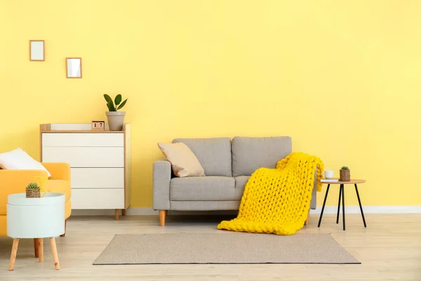 Interior Modern Stylish Living Room — Stock Photo, Image