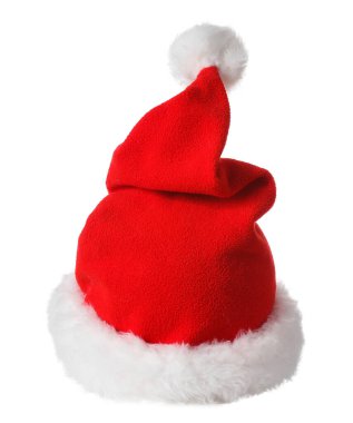 Noel Baba şapkası beyazda izole edilmiş