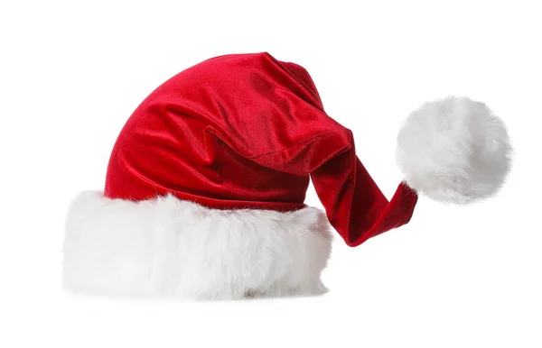 Santa Claus Hat Isolated White — Stock Photo, Image