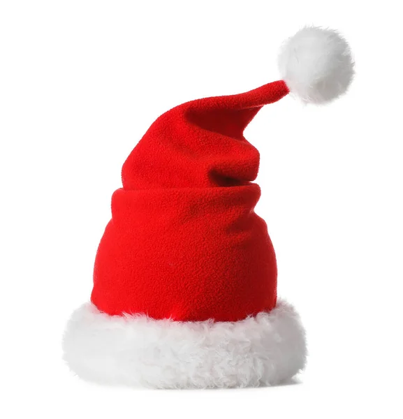 Santa Claus Hat Isolated White — Stock Photo, Image