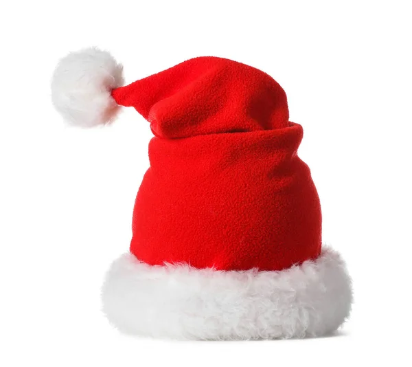 Santa Claus Hat Isolated White — Stock Photo, Image