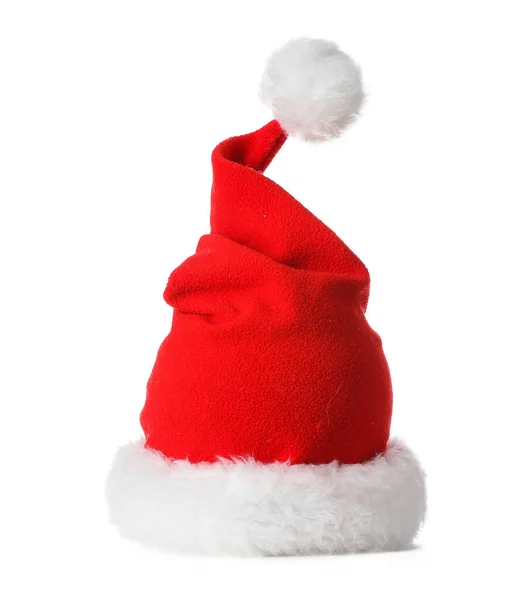 Sombrero Santa Claus Aislado Blanco — Foto de Stock