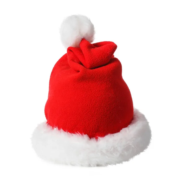 Santa Claus Hat Isolated White — Stock Photo, Image