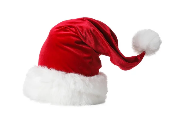 Santa Claus Hat Isolated White — Stock Photo, Image