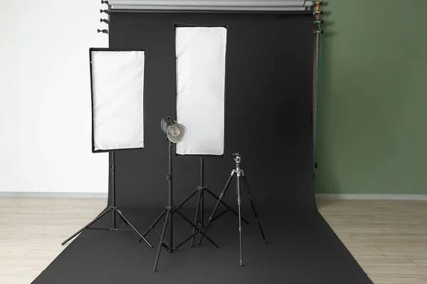 Interieur Van Photo Studio Met Moderne Apparatuur — Stockfoto