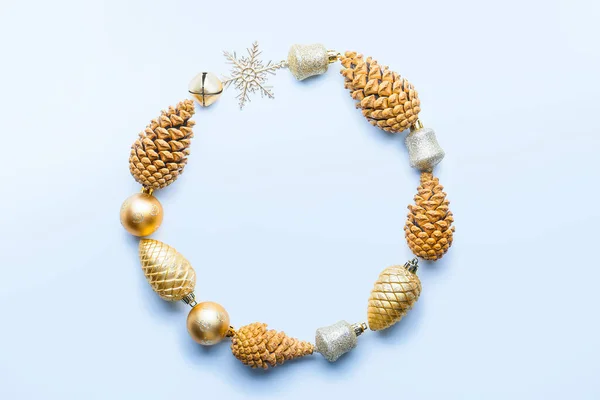 Hermosa Composición Navidad Sobre Fondo Blanco — Foto de Stock