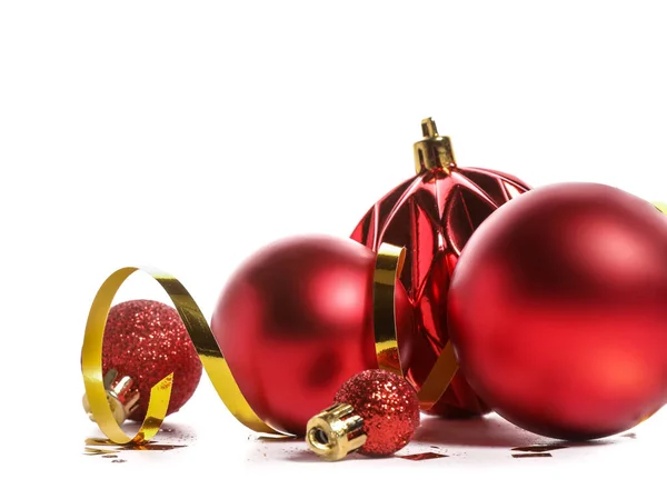 Beautiful Christmas Balls White Background — Stock Photo, Image