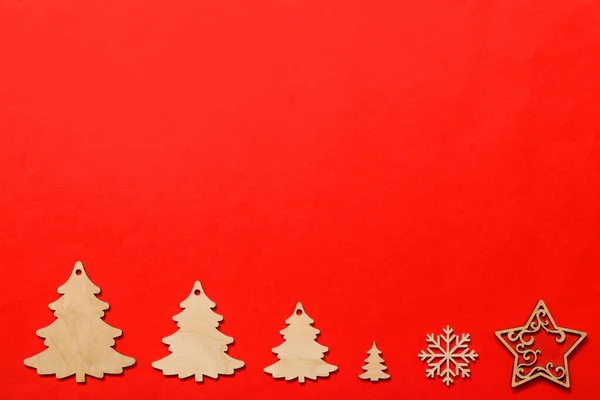 Beautiful Christmas Composition Color Background — Stock Photo, Image