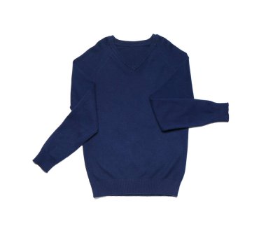 Beyaz arka planda şık okul üniforması