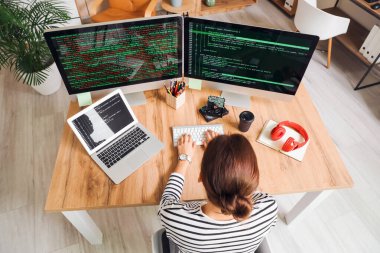 Ofiste çalışan kadın programcı