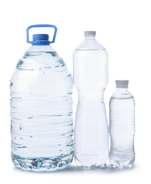 Bottles Clean Water White Background — Stock Photo, Image