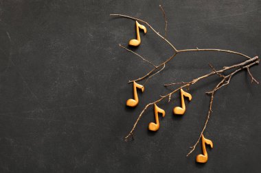 Koyu arkaplan üzerine notalar