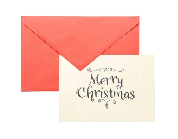 Beautiful Greeting Card Christmas Celebration White Background — Stock Photo, Image