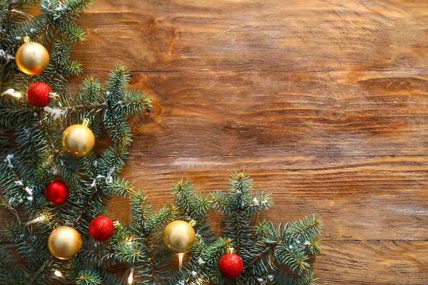 Kaunis Joulun Koostumus Puupohjalla — kuvapankkivalokuva