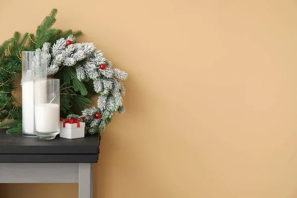 Bela Decoração Natal Mesa — Fotografia de Stock