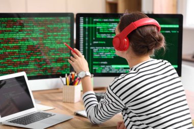 Ofiste çalışan kadın programcı