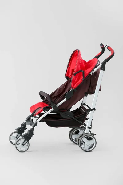 Modern Baby Stroller Light Background — Stock Photo, Image