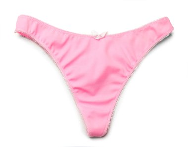 Beyaz arka planda şık kadın külotu