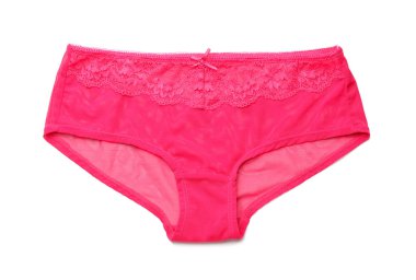 Beyaz arka planda şık kadın külotu