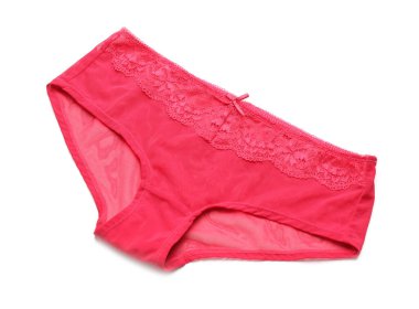 Beyaz arka planda şık kadın külotu