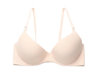 Beyaz arka planda şık bayan sütyeni