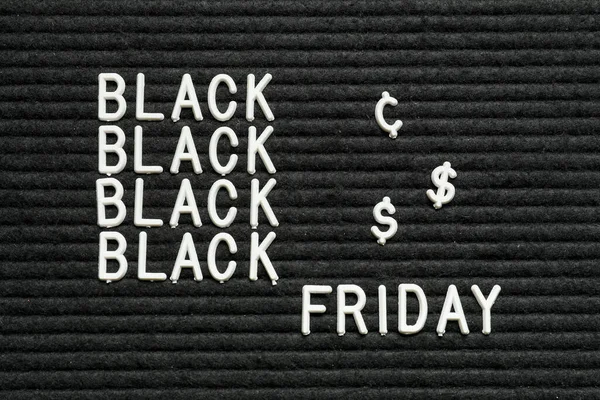 Board Text Black Friday Closeup — Stock Photo, Image