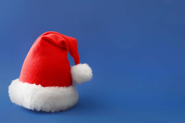 Santa Claus Hatt Färg Bakgrund — Stockfoto