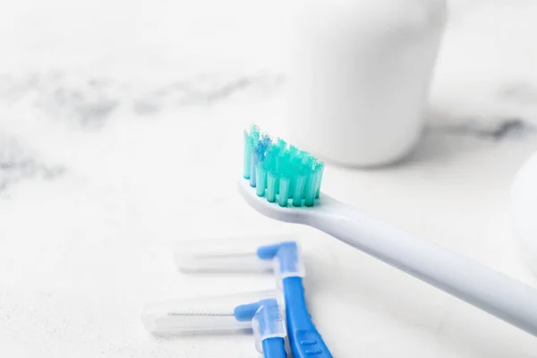 Electric Tooth Brush Table Closeup — Stock Photo, Image