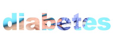 Beyaz arkaplanda sözcük diyabet