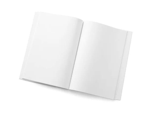 Leere Zeitschrift Auf Weißem Hintergrund — Stockfoto