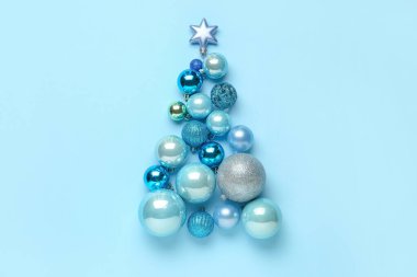 Renk arkaplanındaki güzel Noel kompozisyonu