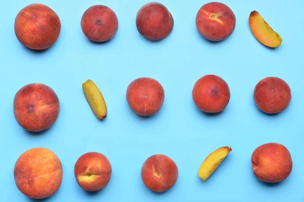 Sweet Peaches Color Background — Stock Photo, Image