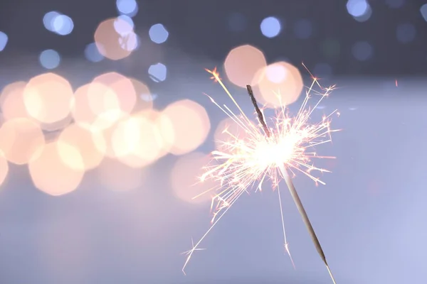 Brilho Natal Bonito Fundo Escuro Com Luzes Embaçadas — Fotografia de Stock