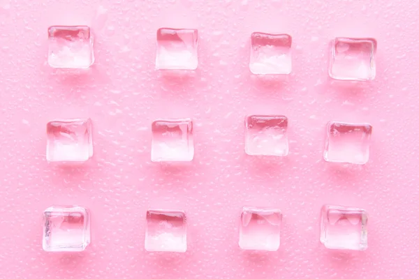 Ice Cubes Color Background — Stock Photo, Image
